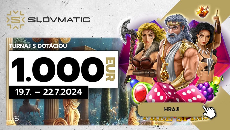 TOP HRY Turnaj v Slovmatic Casino o 1000€