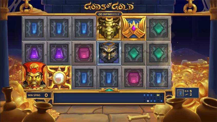 Grafika a zvuk slotu Gods of Gold