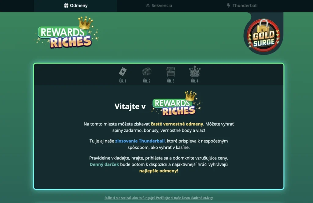 Rewards Riches - VIP Program Yukon Gold