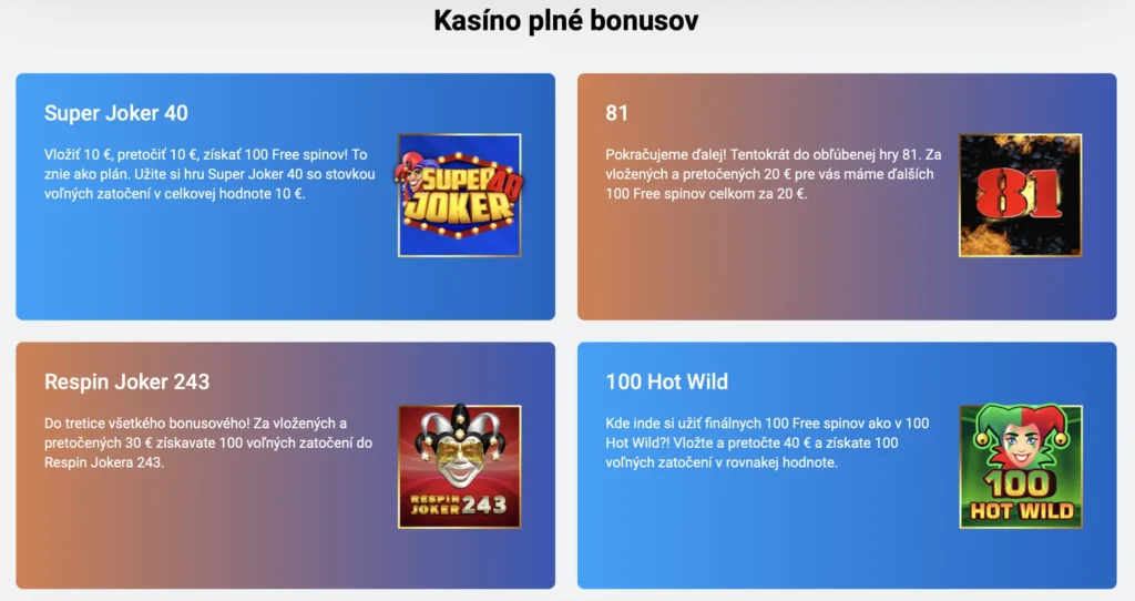 vhodné automaty pre Tipsport free spiny