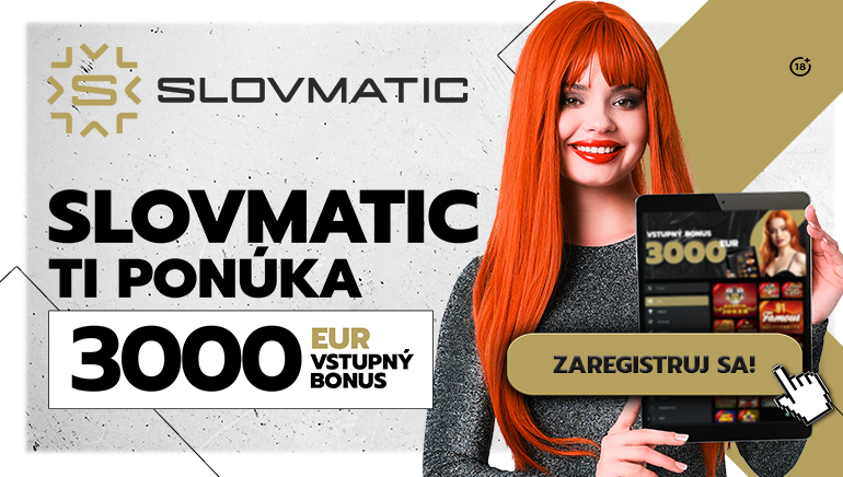 Slovmatic Casino vstupny bonus 3000 eur - GameWize SK