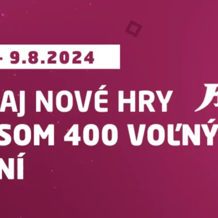 Nové Hry od Kajot s Bonusom 400 Free Spinov!