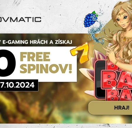 Egaming Hry – Získajte 70 Free Spinov od Slovmaticu!