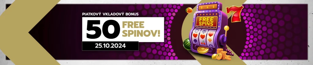 Ako získať 50 Free Spinov? - Piatkový vkladový bonus