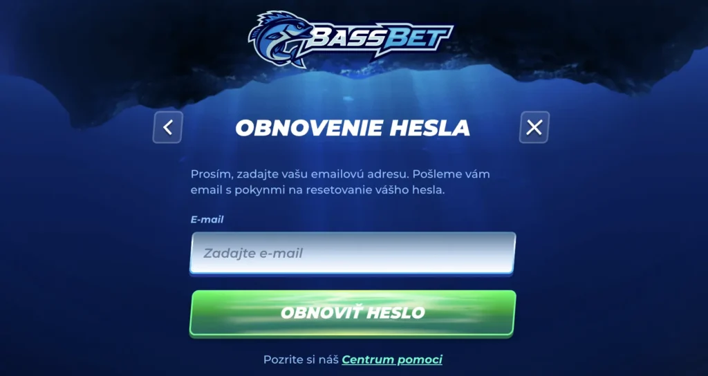 BassBet Casino obnova hesla