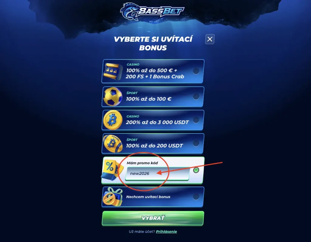 Náš špeciálny promokód na 100€ + 50 FS extra