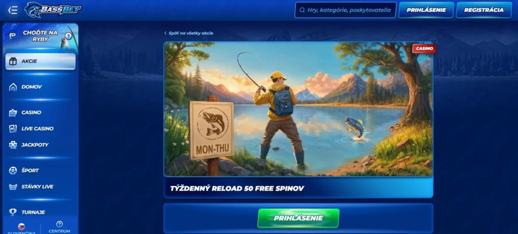 Reload bonus 50 free spinov