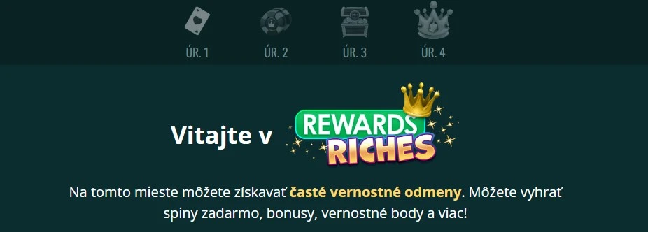 Čo to je bonusový vernostný program Rewards Riches?