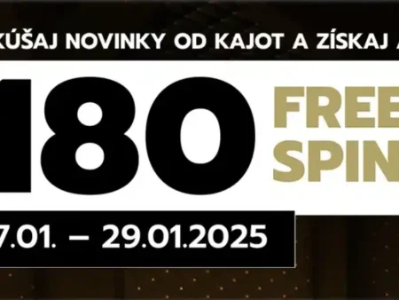 Kajot Nové Hry – Získajte až 180 Free Spinov na Hranie od Slovmatic!