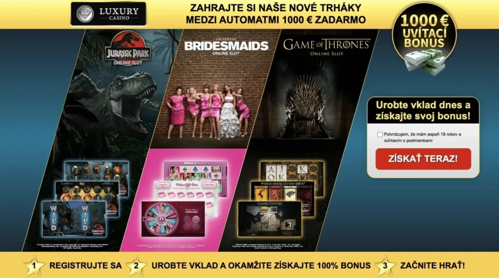 Luxury Casino vstupný bonus