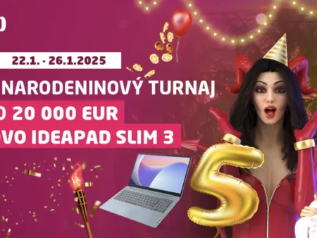 Narodeninový turnaj o 20 000€ – SynotTip oslavuje 5. narodeniny vo veľkom štýle!