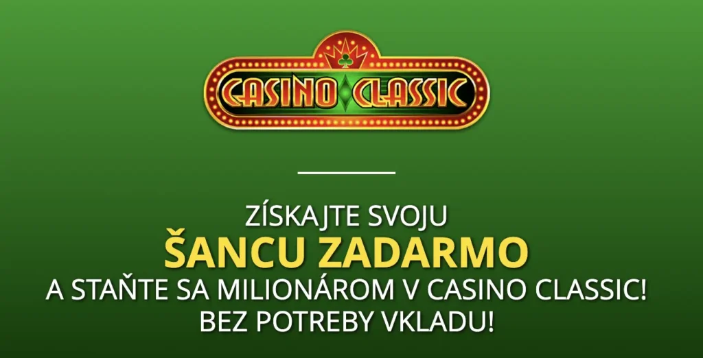 Casino Classic - Šanca vyhrať 1 000 000€