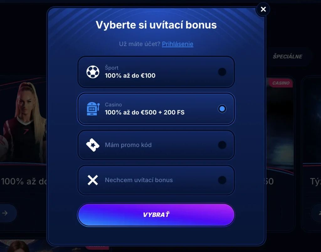 Boomerang Bet Registrácia - Postup