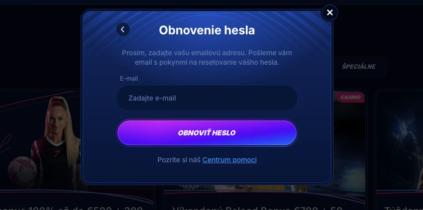 Boomerang Bet Obnova Hesla