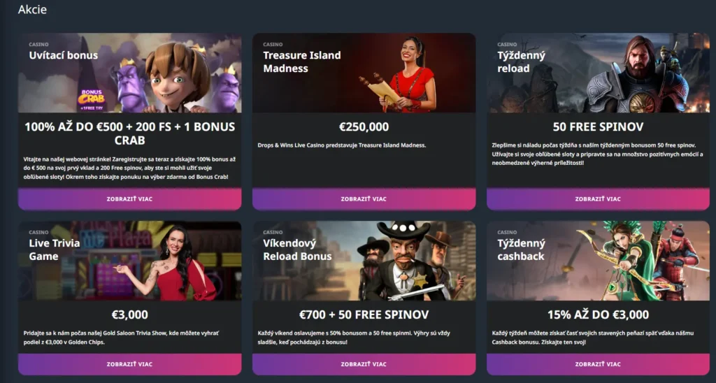 Buran Casino bonusy a promo akcie