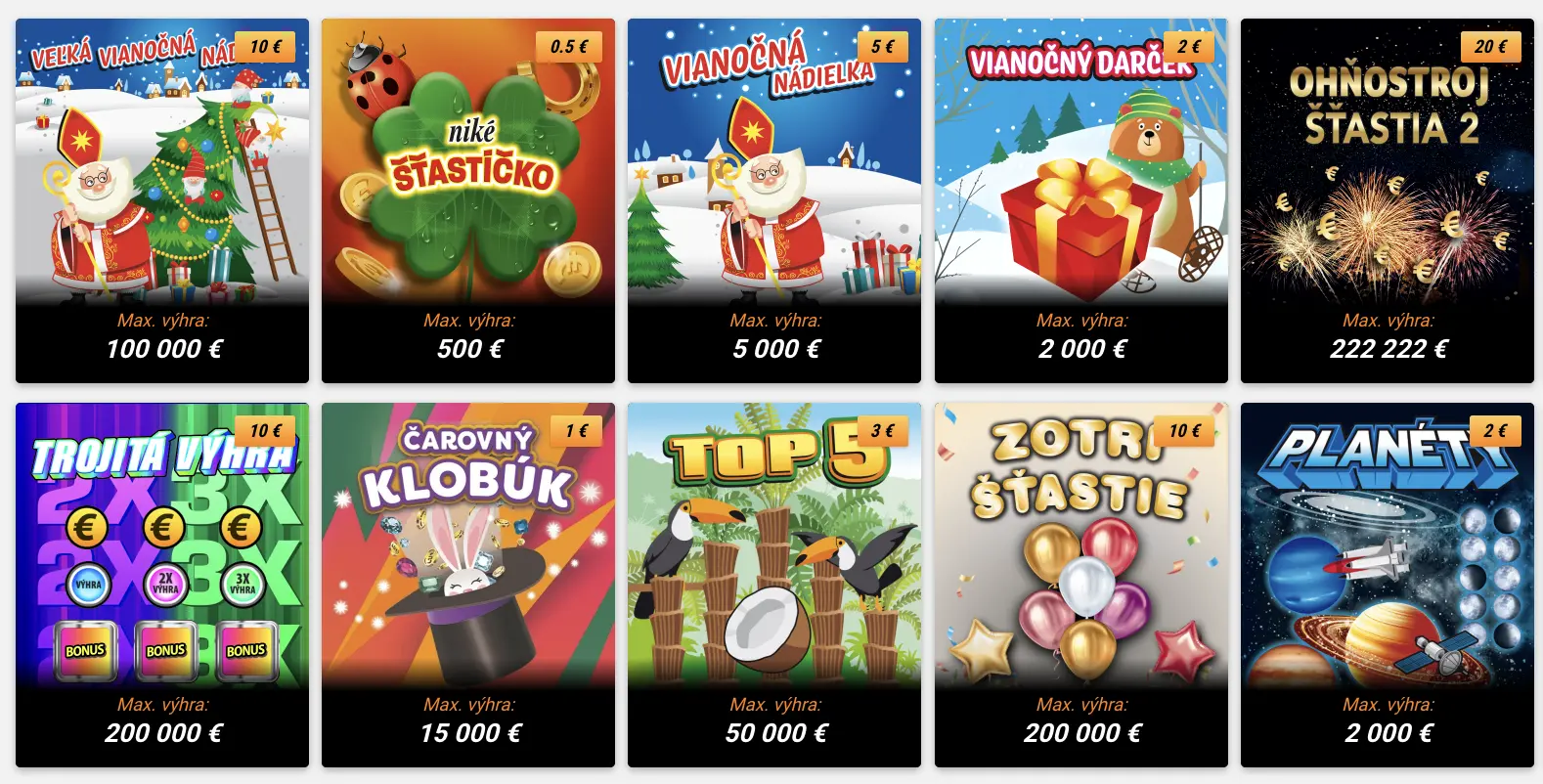 Niké stieracie žreby