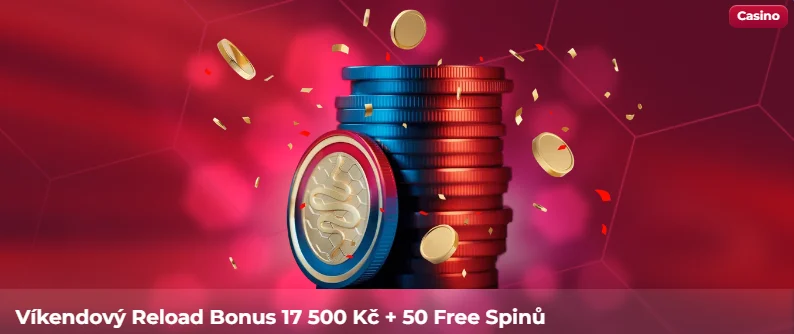 Víkendový reload bonus 700 € + 50 free spinov