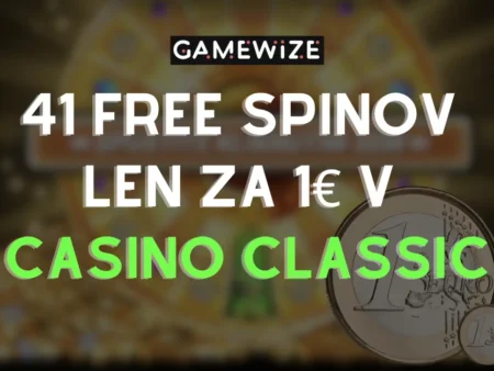 Už ste využili svojich 41 free spinov len za 1€?