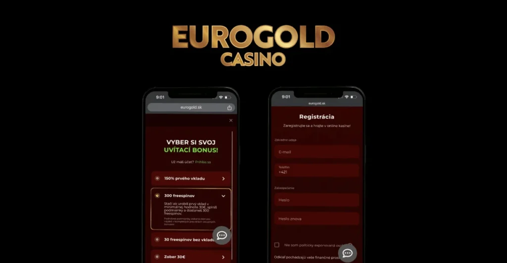 Eurogold aplikácia - casino na mobile