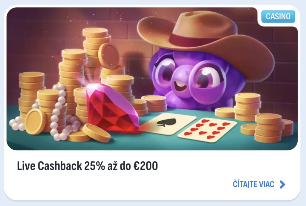 Využi cashback v Nomini Live Casine - ako rýchlo zarobiť 1000 eur