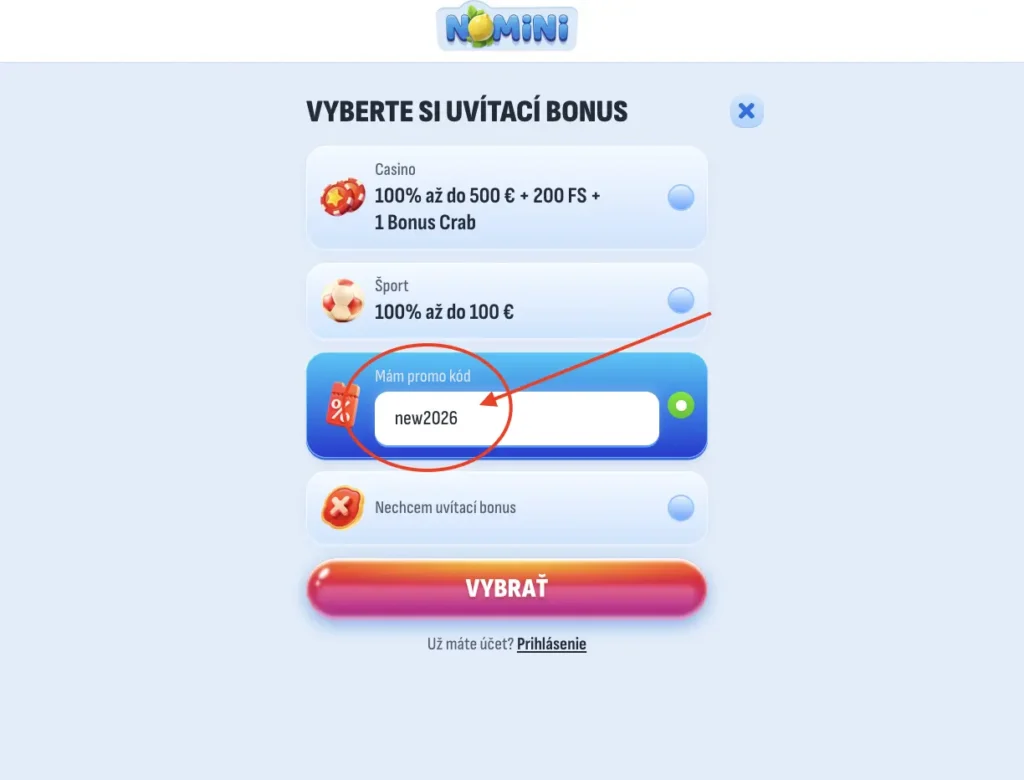 Pri registrácii s promokódom “new2026” sa tento bonus zvýši až na 600 € + 250 free spinov