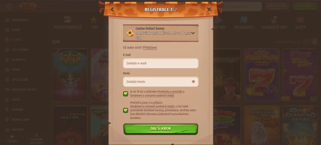 StoneVegas Casino registrácia