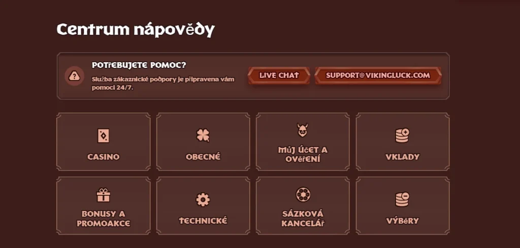 Viking Luck Casino zákaznícka podpora