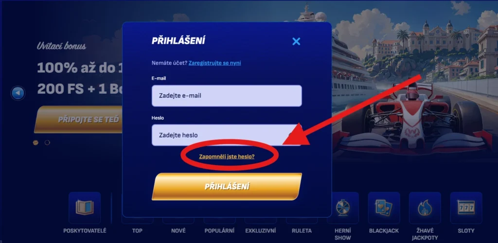 Wonaco Casino Zabudnuté heslo