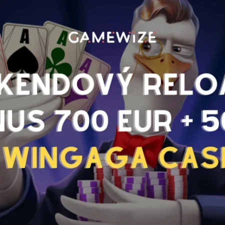 Víkendový reload bonus vo WinGaga Casino – 50% až do 700 EUR + 50 free spinov!