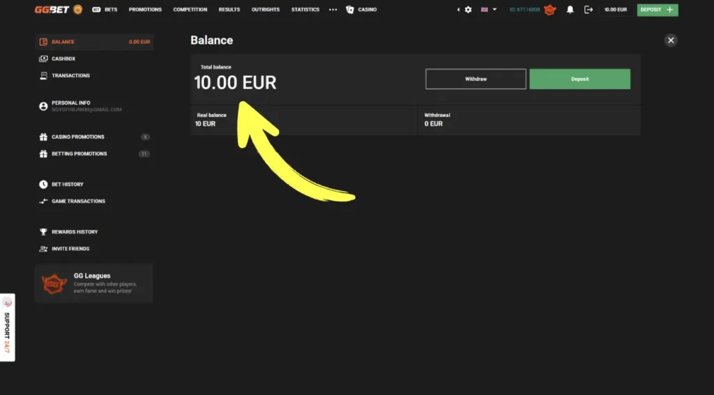 deposit do GGbet