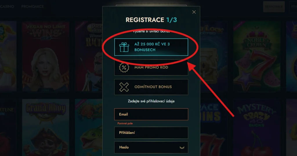 Bonus pri prvých troch vkladoch v Dolly Casino registrácia