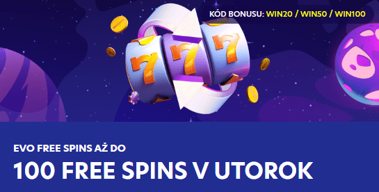 EvoSpin Casino bonus 100 free spinov