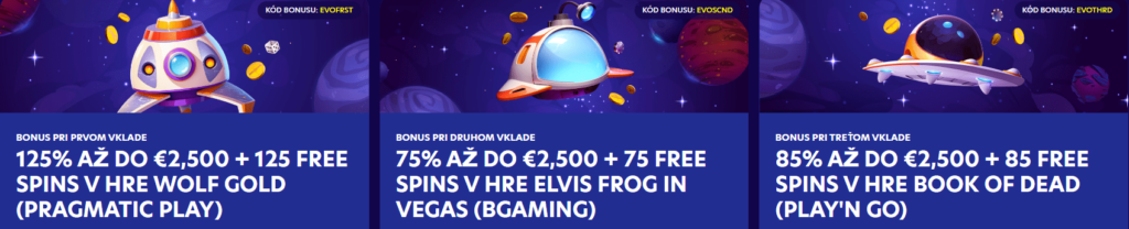 EvoSpin Casino vstupný bonus