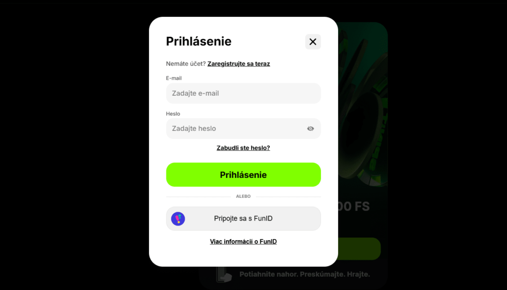 SpinIt Casino prihlásenie