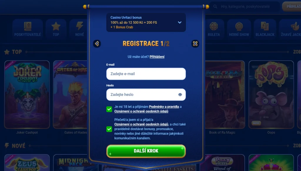 WinGaga Casino Registrรกcia