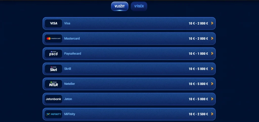 WinGaga Casino vklad