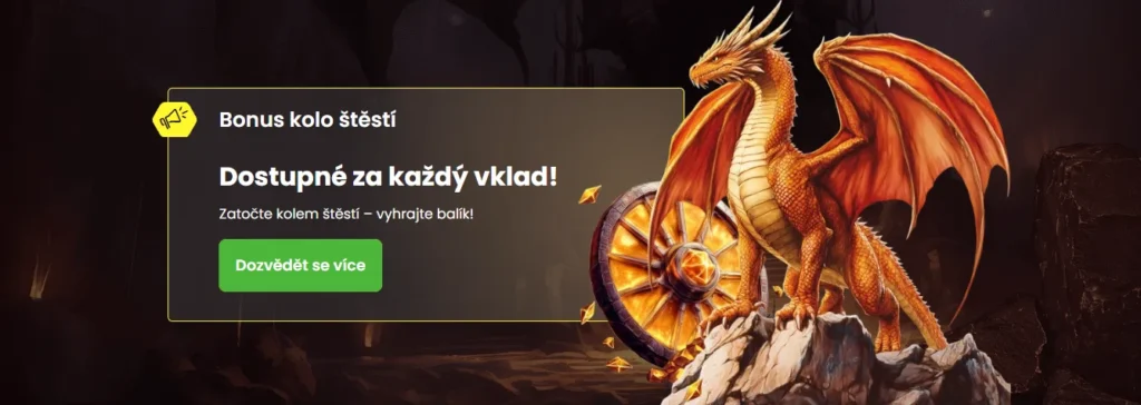 Dragon Slots Casino bonus koleso šťastia
