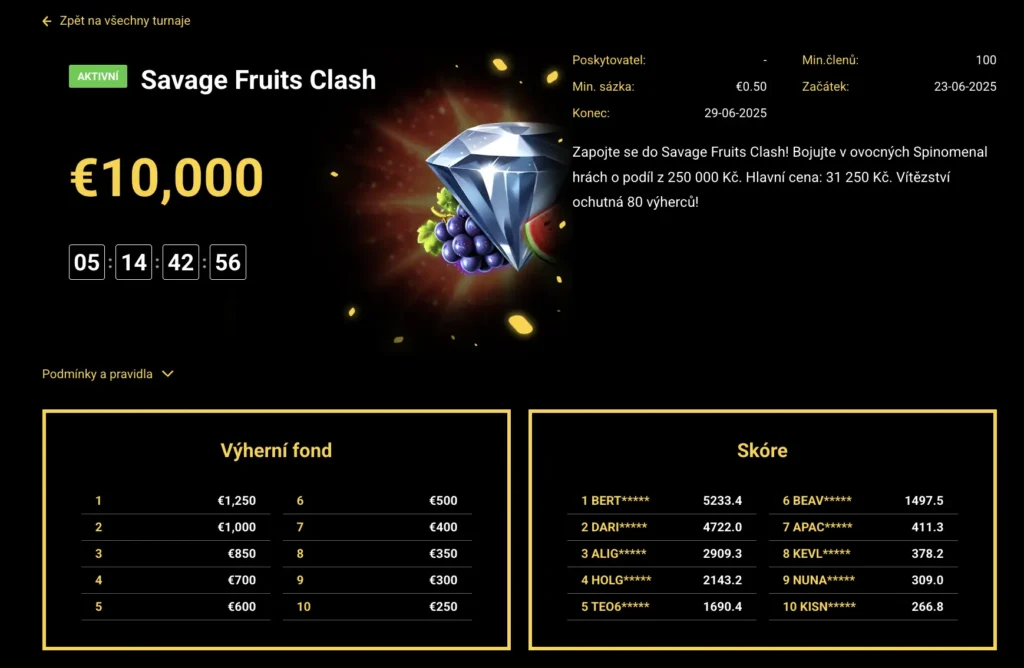 Savage Fruits Clash v Zet Casino - ako sa zapojiť?