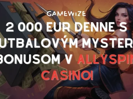 Futbal + ruleta = 2 000 EUR – Objavte futbalový Mystery Bonus v AllySpin Casino!