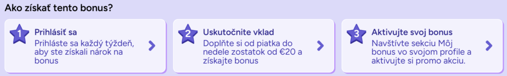 Nedeľný bonus za dobitie ako na to