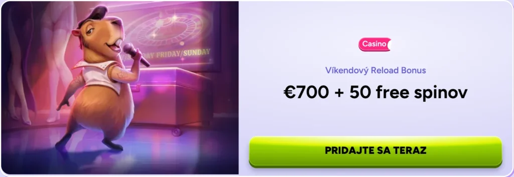 Nedeľný bonus za dobitie o bonuse