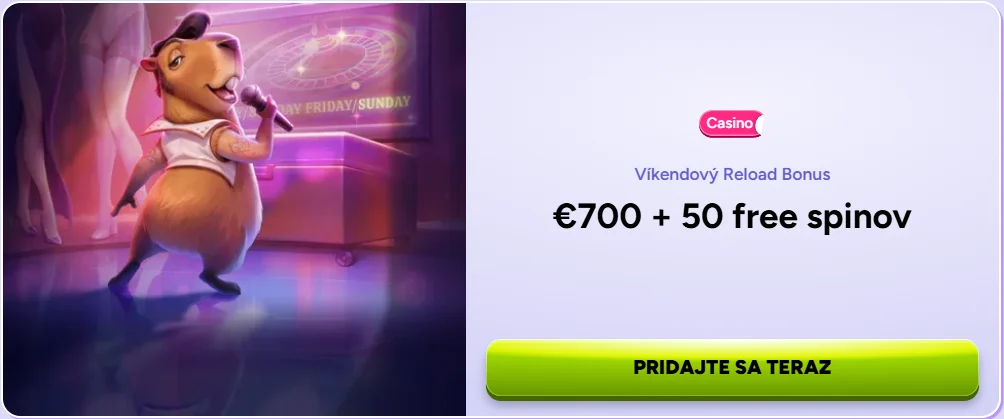 Spinbara Casino víkendový reload bonus
