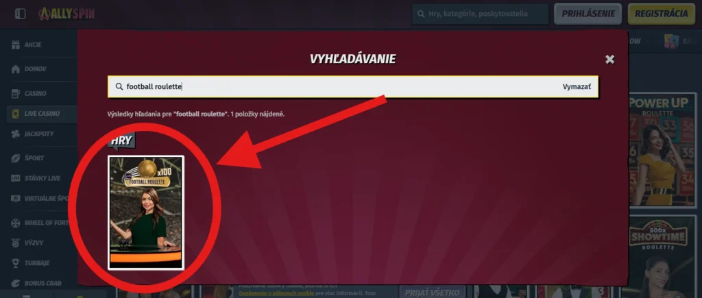 Futbalový mystery bonus football roulette