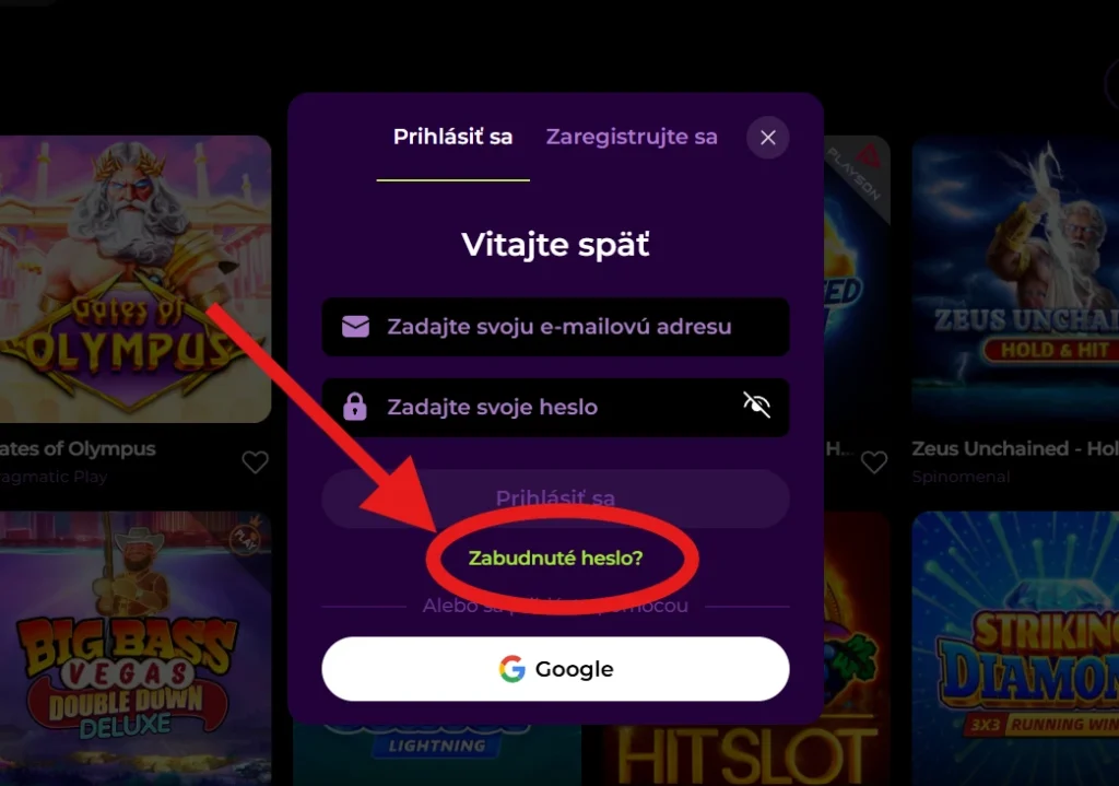 Spinmama Casino obnova hesla