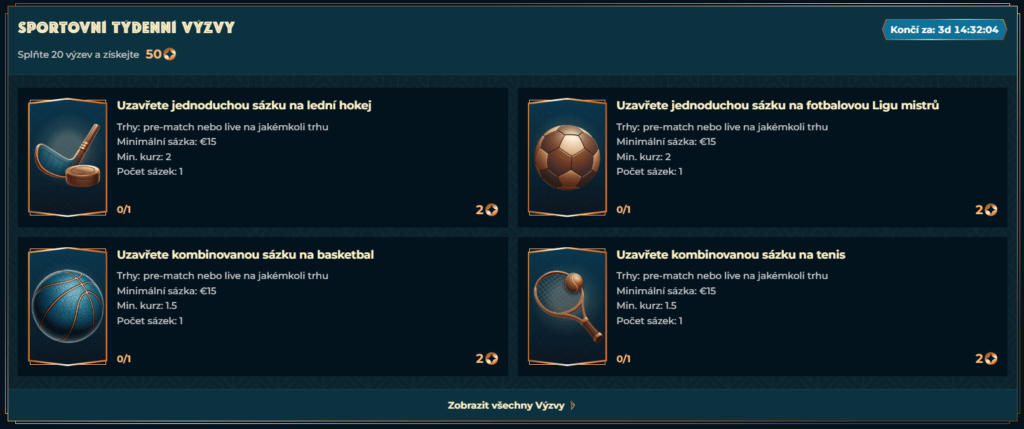 monsterwin týždenné športové výzvy