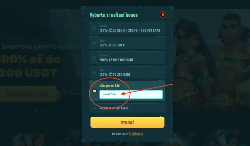 Spinanga Casino Registrácia - Využitie promokódu
