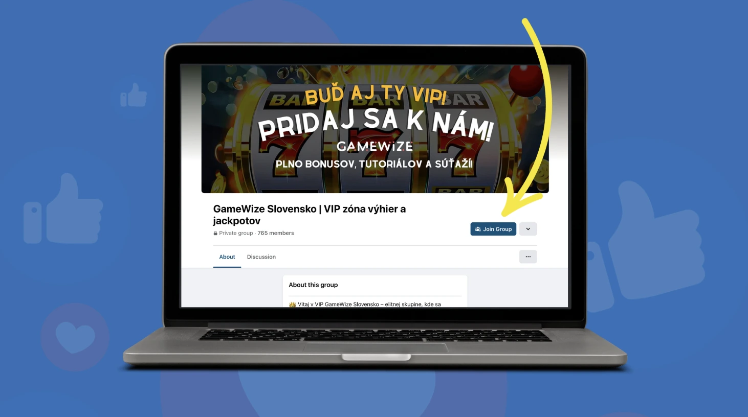 Pridajte sa do našej aktívnej Facebookovej komunity GameWize a získajte free spiny ako prví!