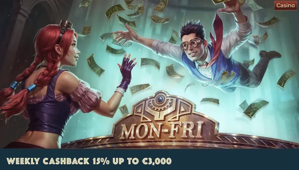 MonsterWin Casino vám dá peniaze späť až do 3 000 € ak strácate peniaze