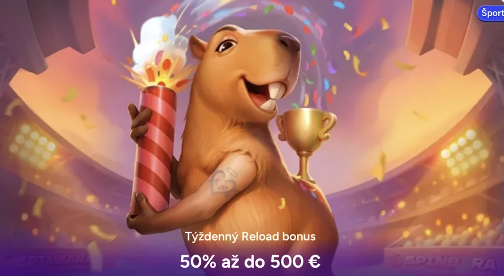 Spinbara reload bonus kde stačí jediný vklad