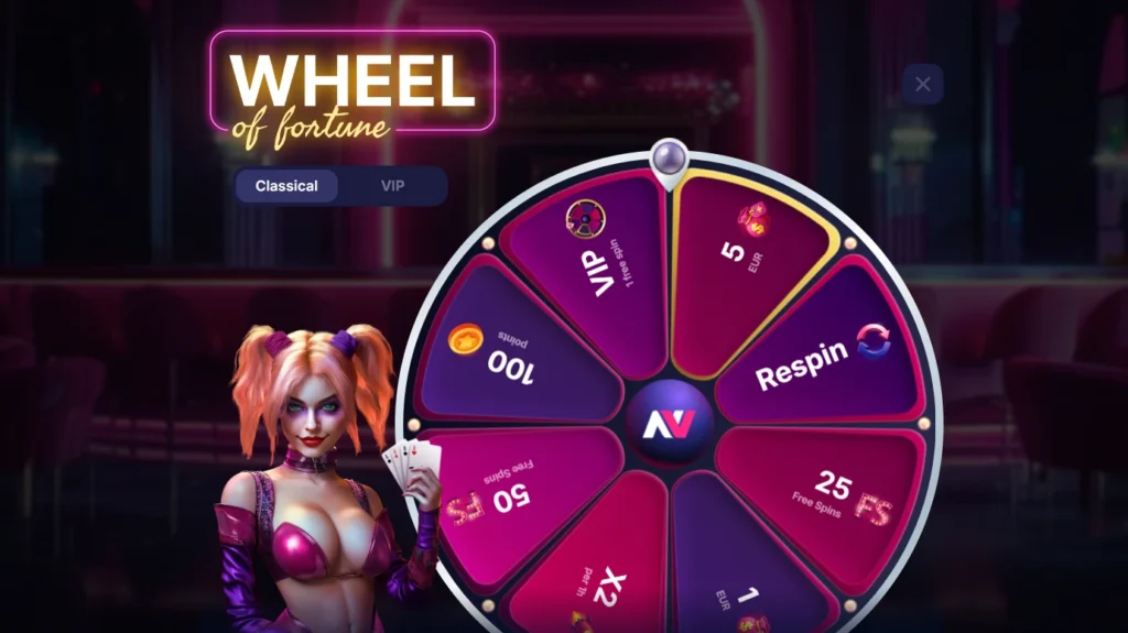 nv casino koleso šťastia klasické koleso